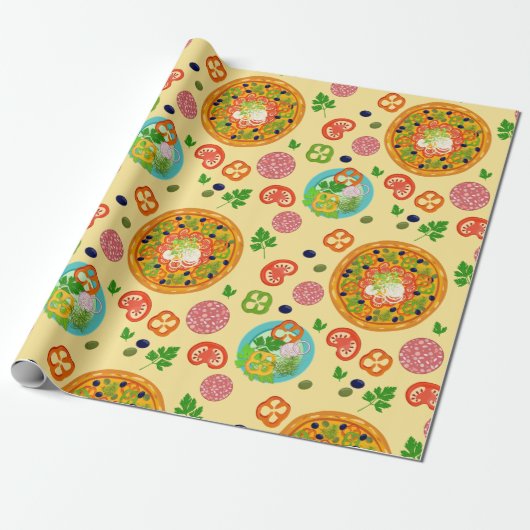 Pizza Geschenkpapier (Ungerollt)