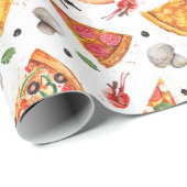 Pizza Geschenkpapier (Rolleneckpunkt)