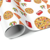 Pizza Geschenkpapier (Rolleneckpunkt)