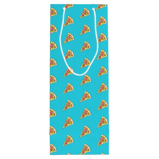 Pizza Geschenktüte Für Weinflaschen (Rückseite)