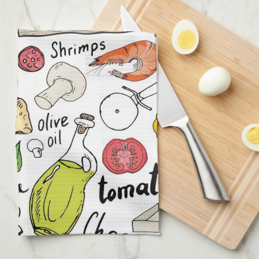 Pizza geschirrtuch (Viertel Falte)