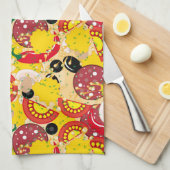 Pizza Geschirrtuch (Viertel Falte)