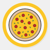 Pizza-Geschmacksschilder Runder Aufkleber (Vorderseite)
