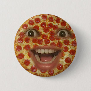 Pizza-Gesichts-Knopf Button