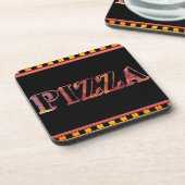 Pizza Getränke Coaster Getränkeuntersetzer (Linke Seite)