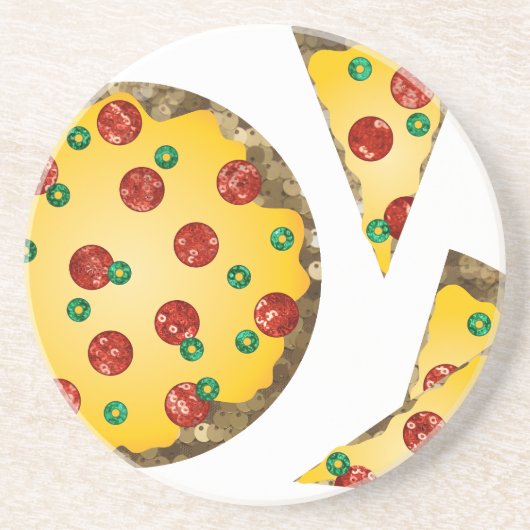 Pizza Getränkeuntersetzer (Vorne)