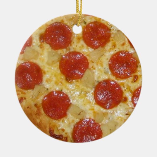 PIZZA-Gewohnheitsverzierung Keramik Ornament (Vorne)