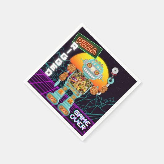 Pizza gezackt serviette (Ecke)