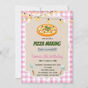 Pizza-Girl-Party Einladung