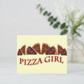 Pizza Girl Postkarte (Stehend Vorderseite)