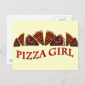 Pizza Girl Postkarte (Vorne/Hinten)