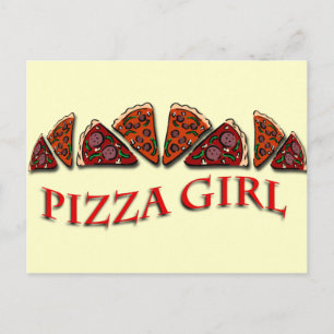 Pizza Girl Postkarte