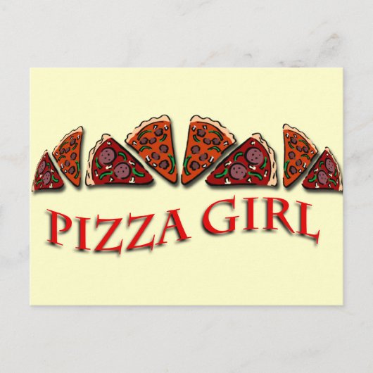 Pizza Girl Postkarte (Vorderseite)