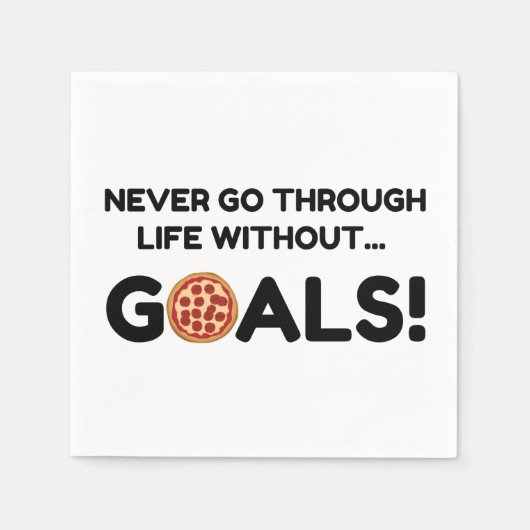PIZZA GOALS SERVIETTE (Vorderseite)