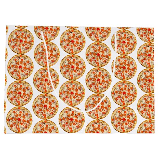 Pizza Große Geschenktüte (Rückseite)