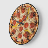 Pizza Große Wanduhr (Winkel)