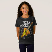 Pizza Guitar - Funny Pizza Rocks T-Shirt (Vorne ganz)