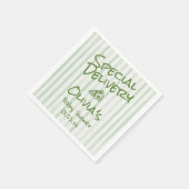 Pizza Hand Drawn Green Special Delivery Dusche Serviette (Ecke)