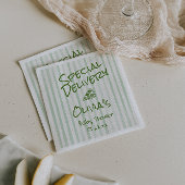 Pizza Hand Drawn Green Special Delivery Dusche Serviette