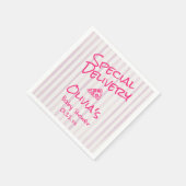 Pizza Handgezogene Pink Spezial Kinderdusche Serviette (Ecke)