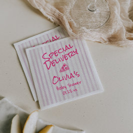 Pizza Handgezogene Pink Spezial Kinderdusche Serviette