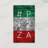 #PIZZA Hashtag italienische Flagge Loyalitätskarte Treuekarte (Vorderseite)