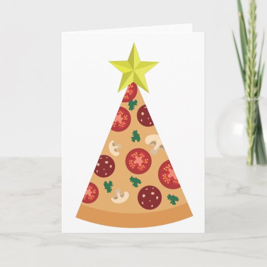 pizza hässlich Weihnachtsbaum lustig Einladung (Vorderseite)