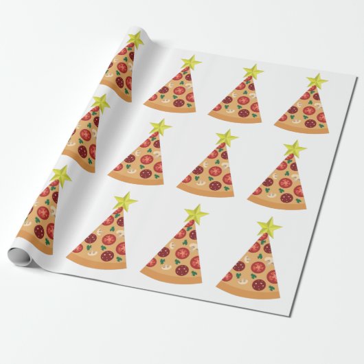 pizza hässlich Weihnachtsbaum lustig Geschenkpapier (Ungerollt)