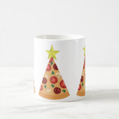 pizza hässlich Weihnachtsbaum lustig Kaffeetasse (Mittel)