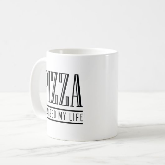 Pizza hat mein Leben verändert Kaffeetasse (Vorderseite Links)