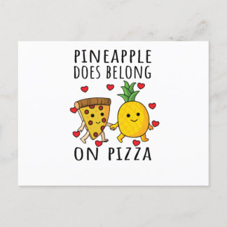 Pizza Hawaii Ananas Pizza Food Postkarte