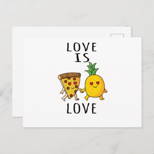 Pizza Hawaii Ananas Pizza Food Postkarte (Vorne/Hinten)