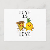 Pizza Hawaii Ananas Pizza Food Postkarte (Vorderseite)