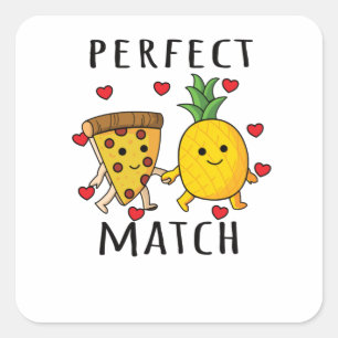 Pizza Hawaii Ananas Pizza Food Quadratischer Aufkleber