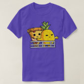 Pizza Hawaii liebt Pose Ananas und Pizza auf sh T-Shirt (Design vorne)