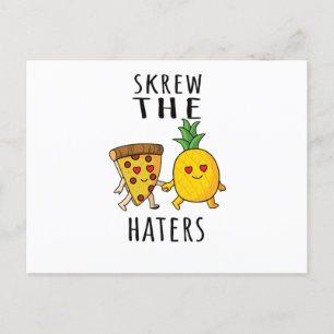 Pizza Hawaii Pineapple Pizza Food Postkarte