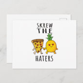 Pizza Hawaii Pineapple Pizza Food Postkarte (Vorne/Hinten)