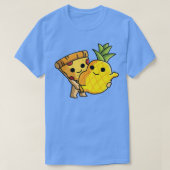 Pizza Hawaii tanzt Pose Ananas und Pi T-Shirt (Design vorne)