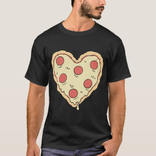 Pizza Heart Melting Cheese Graphic T-Shirt