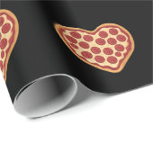 Pizza Heart Shaped Niedlich Valentinstag Geschenkpapier (Rolleneckpunkt)