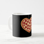 Pizza Heart Shaped Niedlich Valentinstag Kaffeetasse (Vorderseite Links)