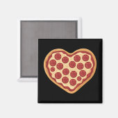 Pizza Heart Shaped Niedlich Valentinstag Magnet (Vorderseite/Rückseite)