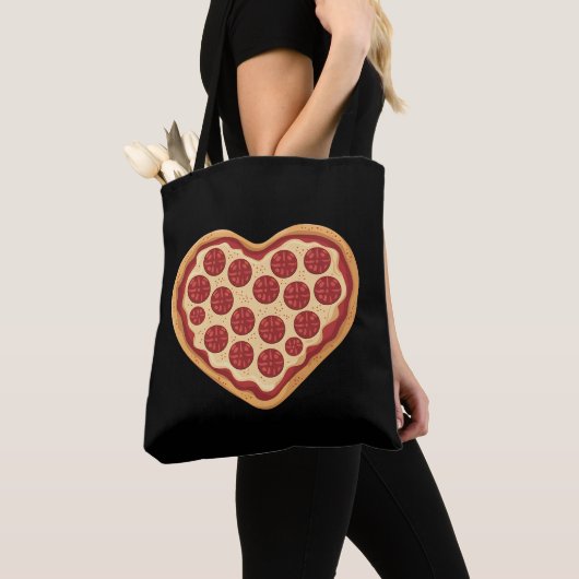 Pizza Heart Shaped Niedlich Valentinstag Tasche (Von Nahem)