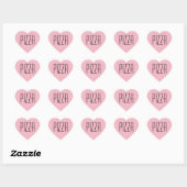 Pizza Heart Sticker (Blatt)