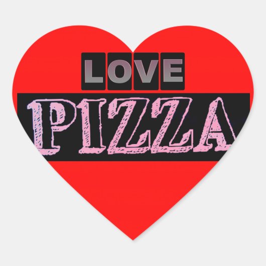 Pizza Heart Sticker (Vorderseite)