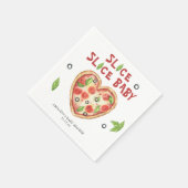 pizza heart watercolor baby shower  serviette (Ecke)
