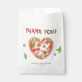 pizza heart watercolor baby shower THANKS Geschenktütchen (Vorderseite)