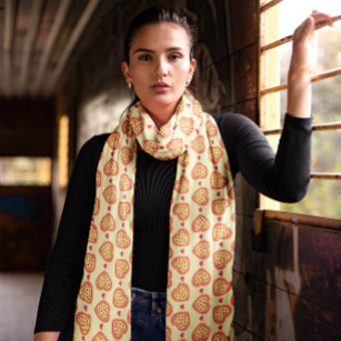 Pizza Hearts Pattern Scarf Schal