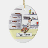 Pizza-Hersteller - Frau Keramikornament (Rechts)