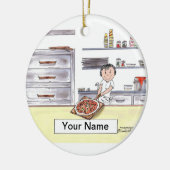 Pizza-Hersteller - Frau Keramikornament (Links)